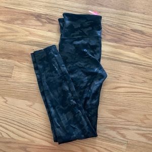 Spanx Camo Faux Leather Leggings